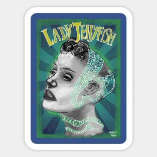 Lady Jellyfish Sticker